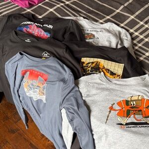 Under Armour Assorted Graphic Long Sleeves - Black, Gray, Blue